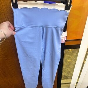 JoyLab Light Blue Scallop-Trim Leggings